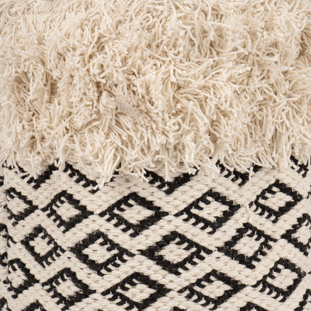 Cesto Algodão Padrão Preto e Branco LIZA - Gato Preto