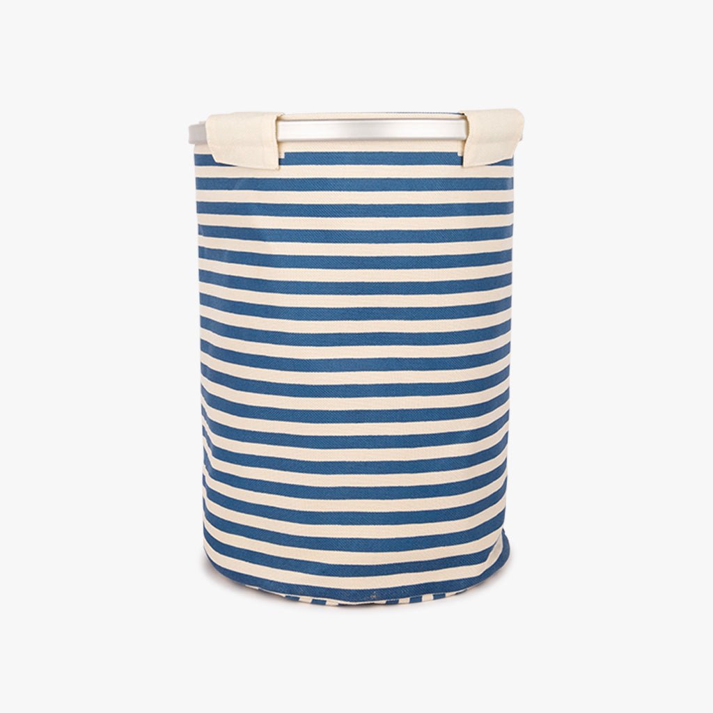 Cesto da roupa às riscas azul 38x54cm NISI - Gato Preto