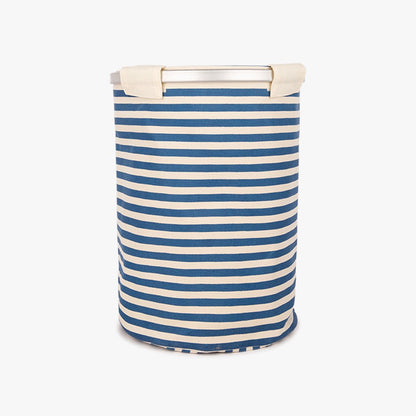 Cesto da roupa às riscas azul 38x54cm NISI - Gato Preto