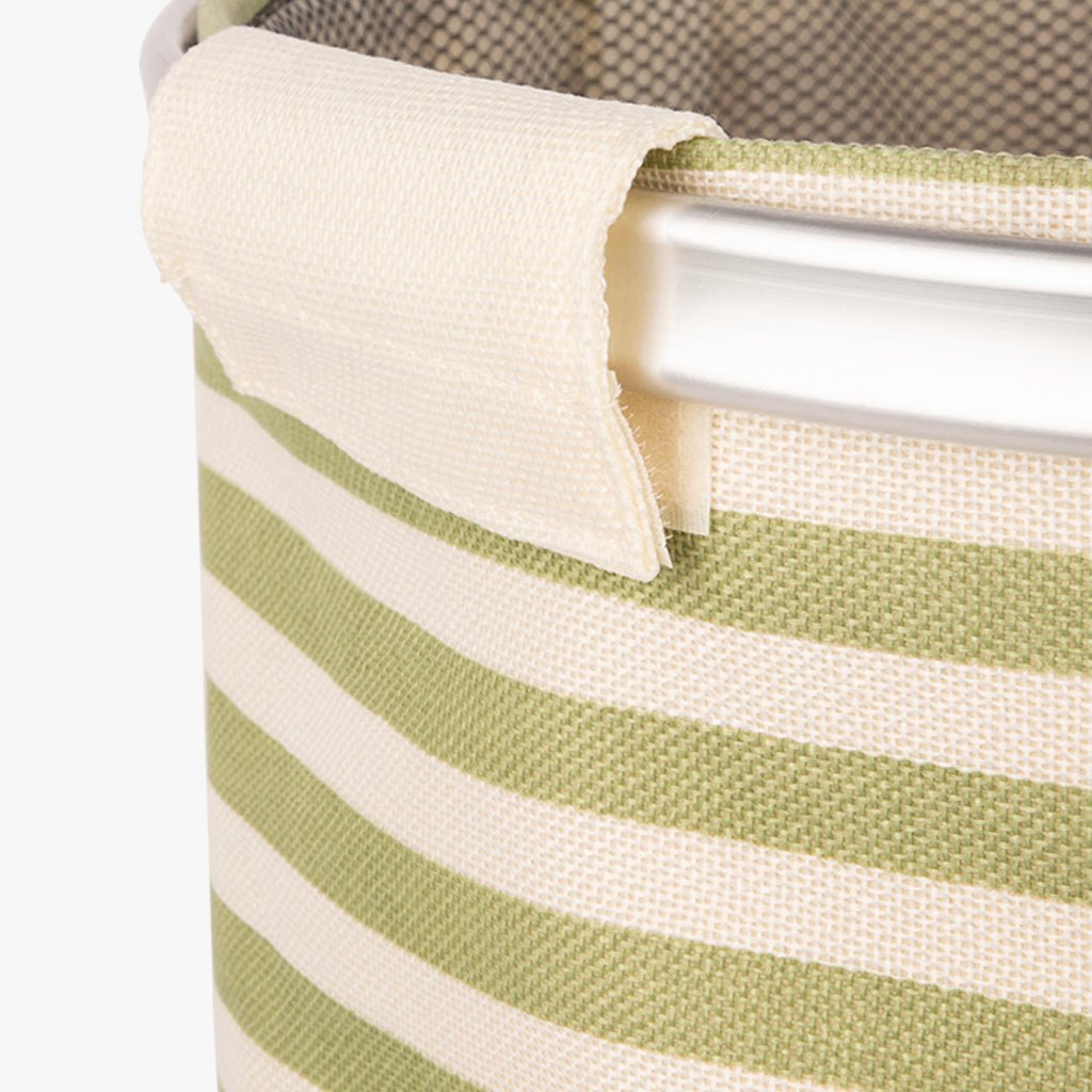 Cesto da roupa às riscas verdes 38x54cm NISI - Gato Preto