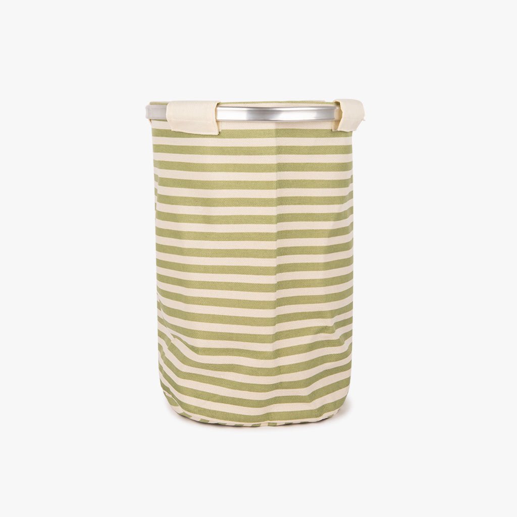 Cesto da roupa às riscas verdes 38x54cm NISI - Gato Preto