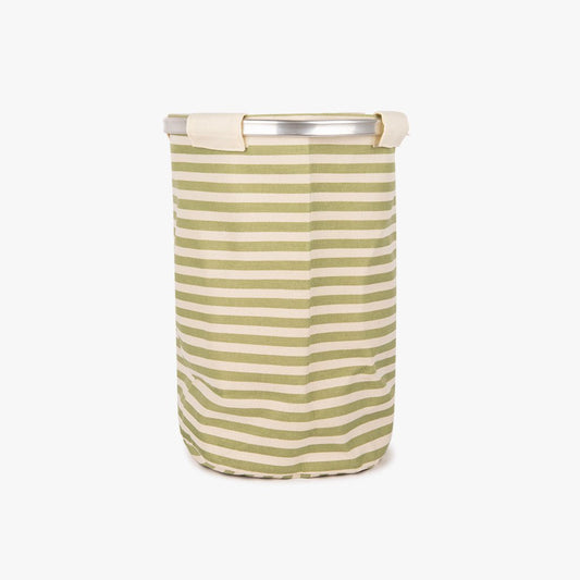 Cesto da roupa às riscas verdes 38x54cm NISI - Gato Preto