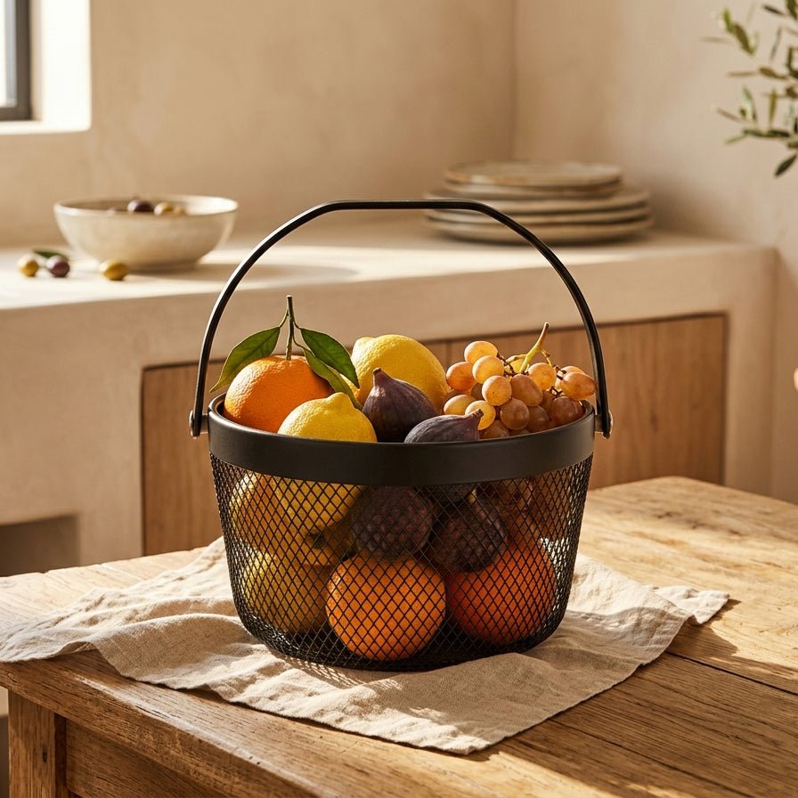 Cesto de Metal Preto ALL BLACK - Gato Preto