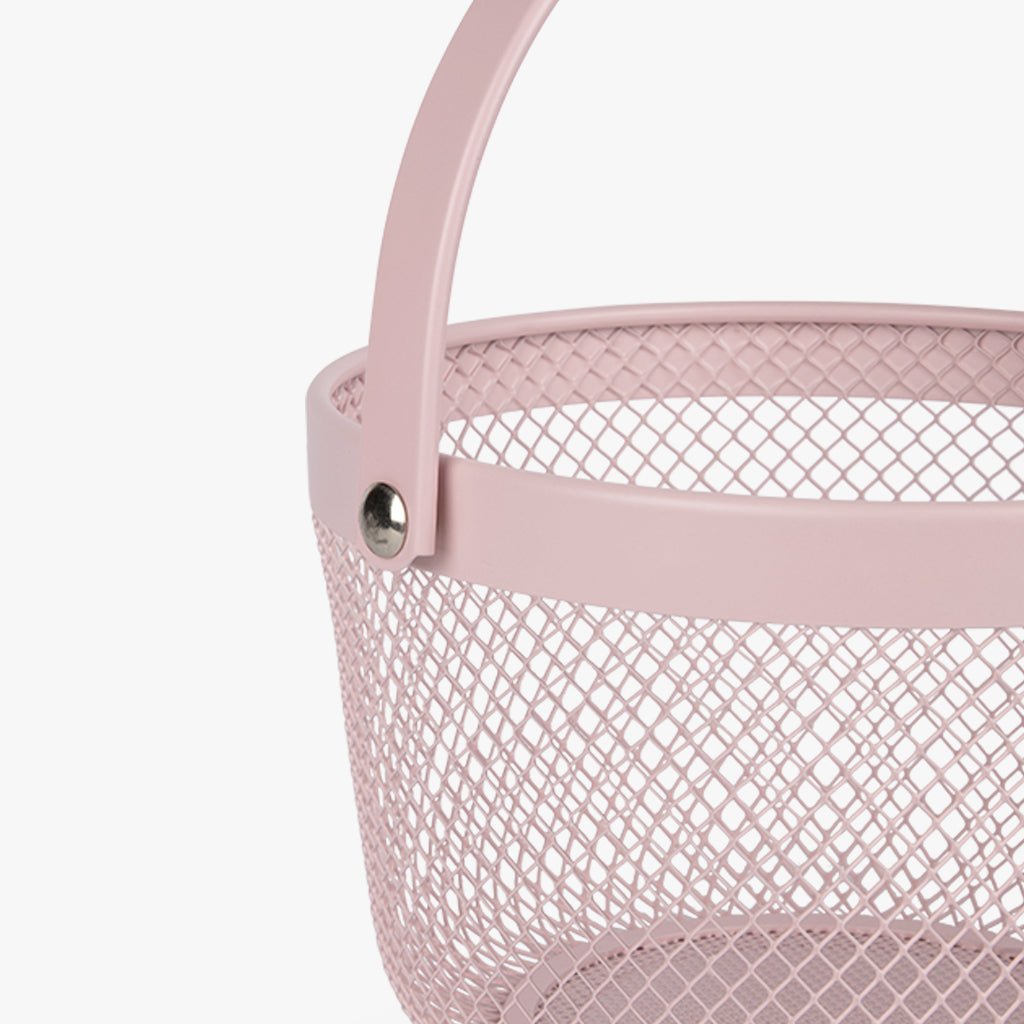 Cesto de Metal Rosa SUMMER PASTELS - Gato Preto