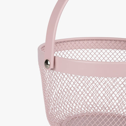 Cesto de Metal Rosa SUMMER PASTELS - Gato Preto