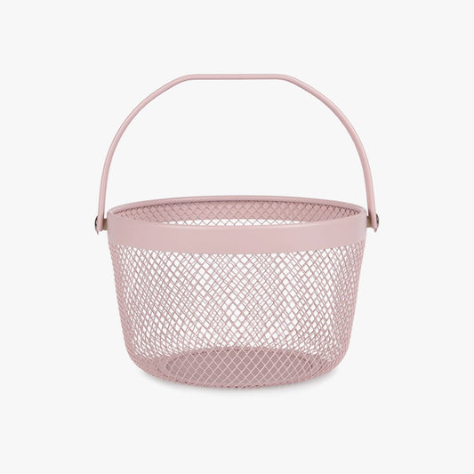 Cesto de Metal Rosa SUMMER PASTELS - Gato Preto