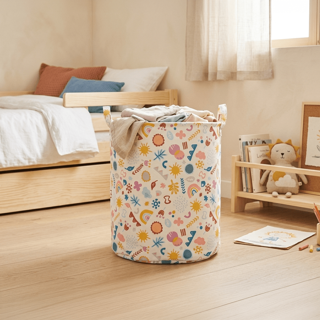 Cesto de roupa estampado ARTIST KIDS - Gato Preto