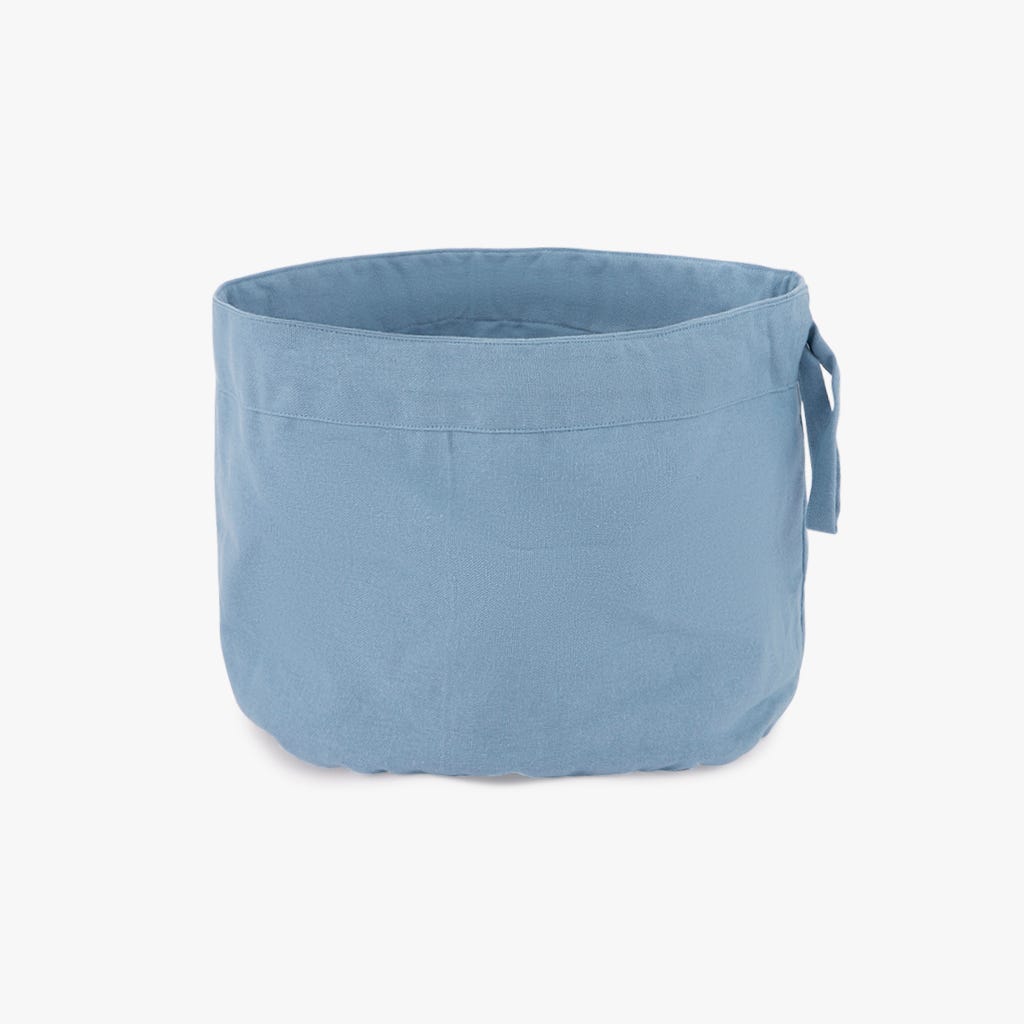 Cesto e Saco de Pão Algodão Azul 4EVERYDAY - Gato Preto