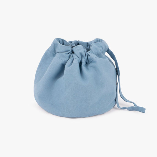 Cesto e Saco de Pão Algodão Azul 4EVERYDAY - Gato Preto