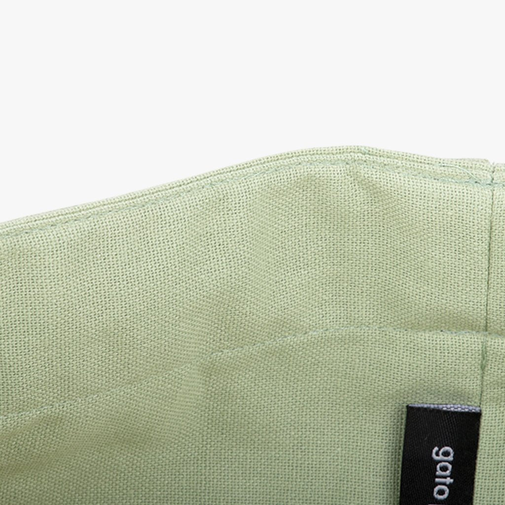 Cesto e Saco de Pão Algodão Verde Claro 4EVERYDAY - Gato Preto