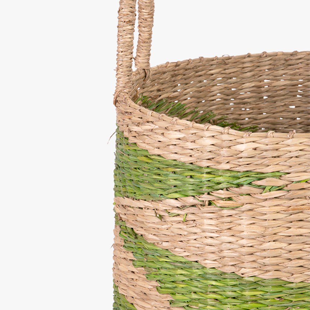 Cesto M Verde e Natural VINH - Gato Preto