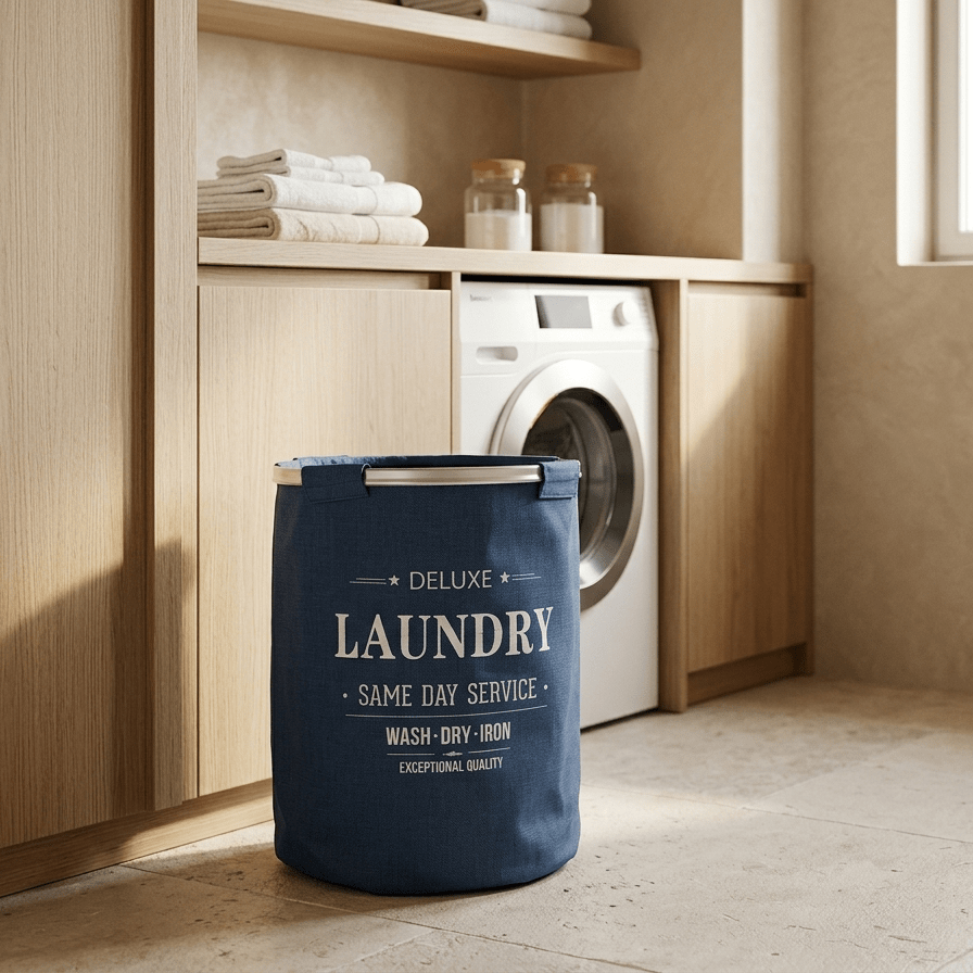 Cesto Roupa Deluxe Azul NARKU - Gato Preto