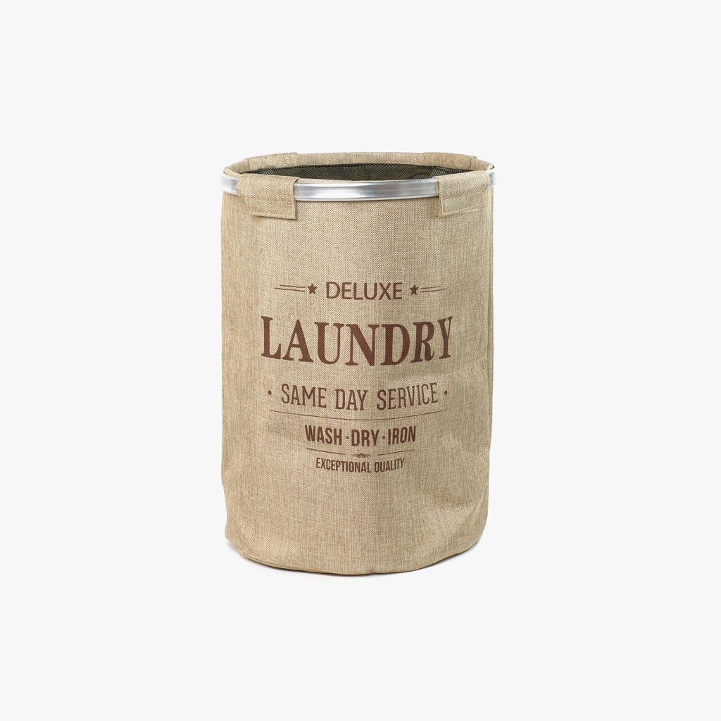 Cesto Roupa Deluxe Bege NARKU - Gato Preto