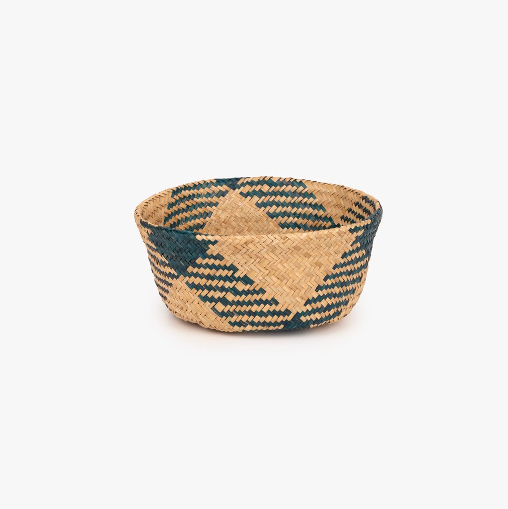 Cesto Seagrass Azul Escuro Pequeno BASSAC - Gato Preto