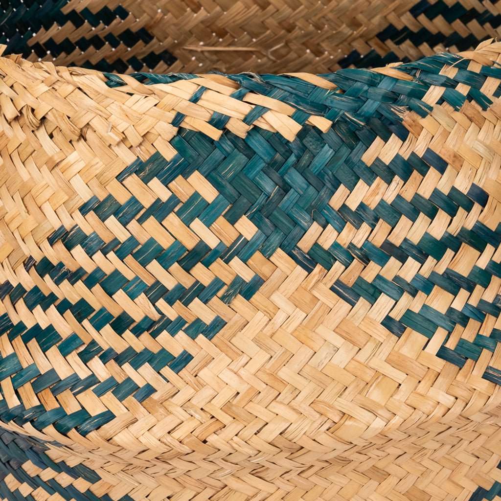 Cesto Seagrass Azul Escuro Pequeno BASSAC - Gato Preto