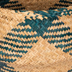 Cesto Seagrass Azul Escuro Pequeno BASSAC - Gato Preto