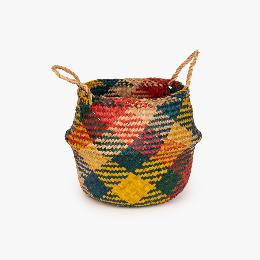 Cesto Seagrass Multicolorido Grande BASSAC - Gato Preto