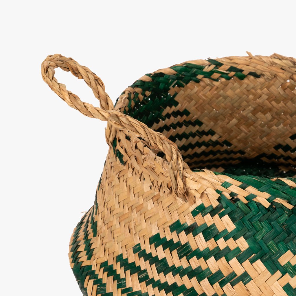 Cesto Seagrass Verde Pequeno BASSAC - Gato Preto