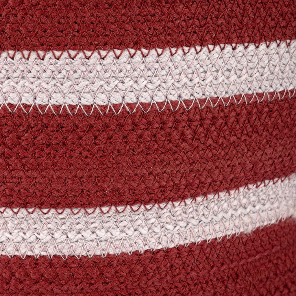 Cesto Trançado Riscas Vermelho e Branco LA PAZ - Gato Preto