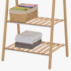 Charriot em Pinho com Duas Prateleiras 79x45x155 OLIMPO - Gato Preto