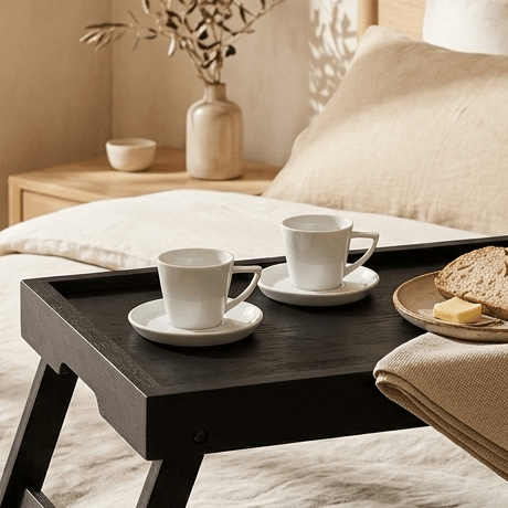 Chávena de Café com Pires 105 ml BRIGHT WHITE - Gato Preto