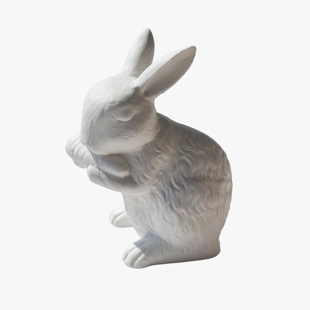 Coelho Decorativo em Cerâmica Branca com com luz (artigo sortido) - Gato Preto