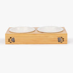 Comedor duplo com base de Madeira PAWRENTS - Gato Preto