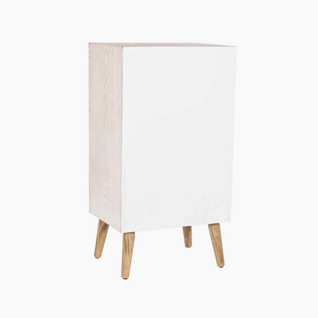 Cómoda Branca Cinco Gavetas ZENA - Gato Preto