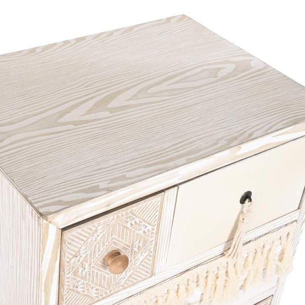 Cómoda Branca Cinco Gavetas ZENA - Gato Preto