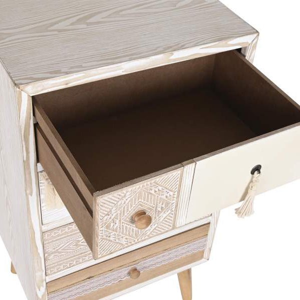 Cómoda Branca Cinco Gavetas ZENA - Gato Preto