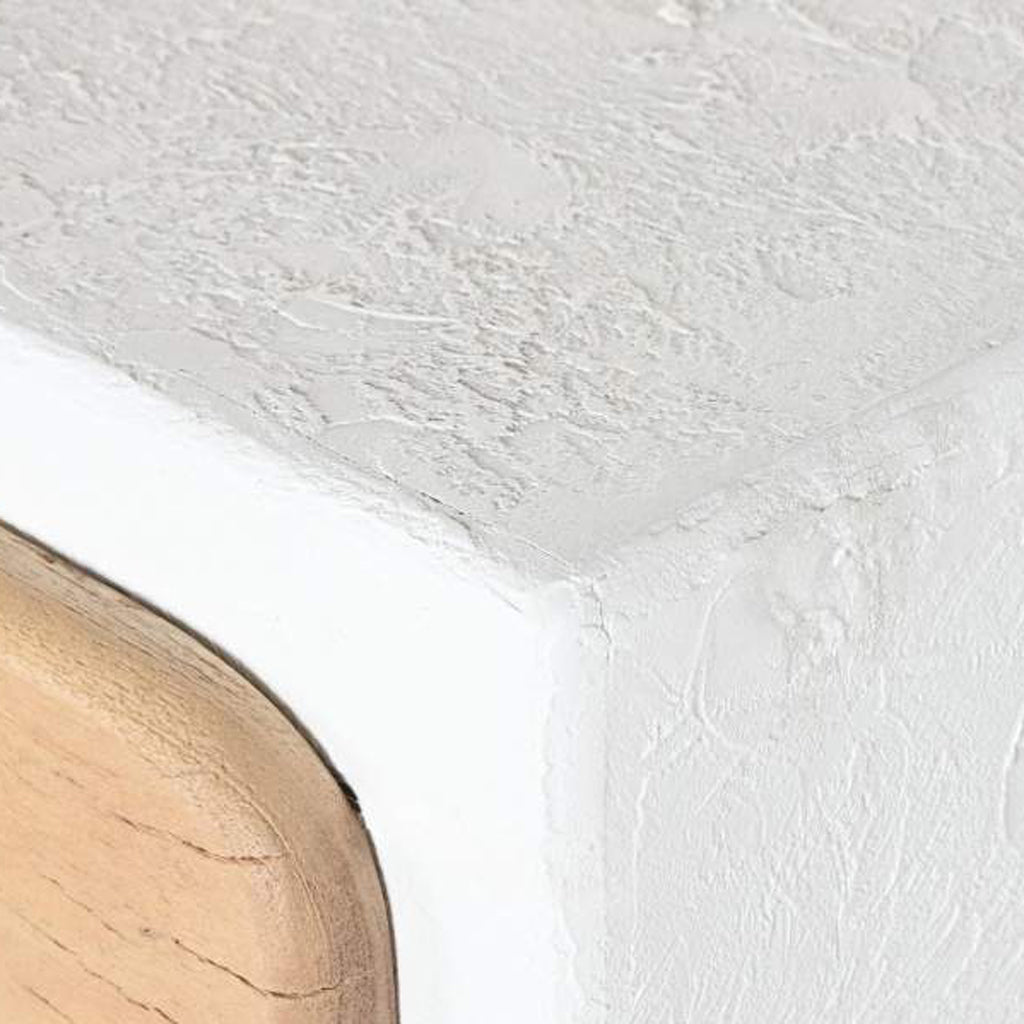 Cómoda com Quatro Gavetas Branca com Madeira ZENA - Gato Preto