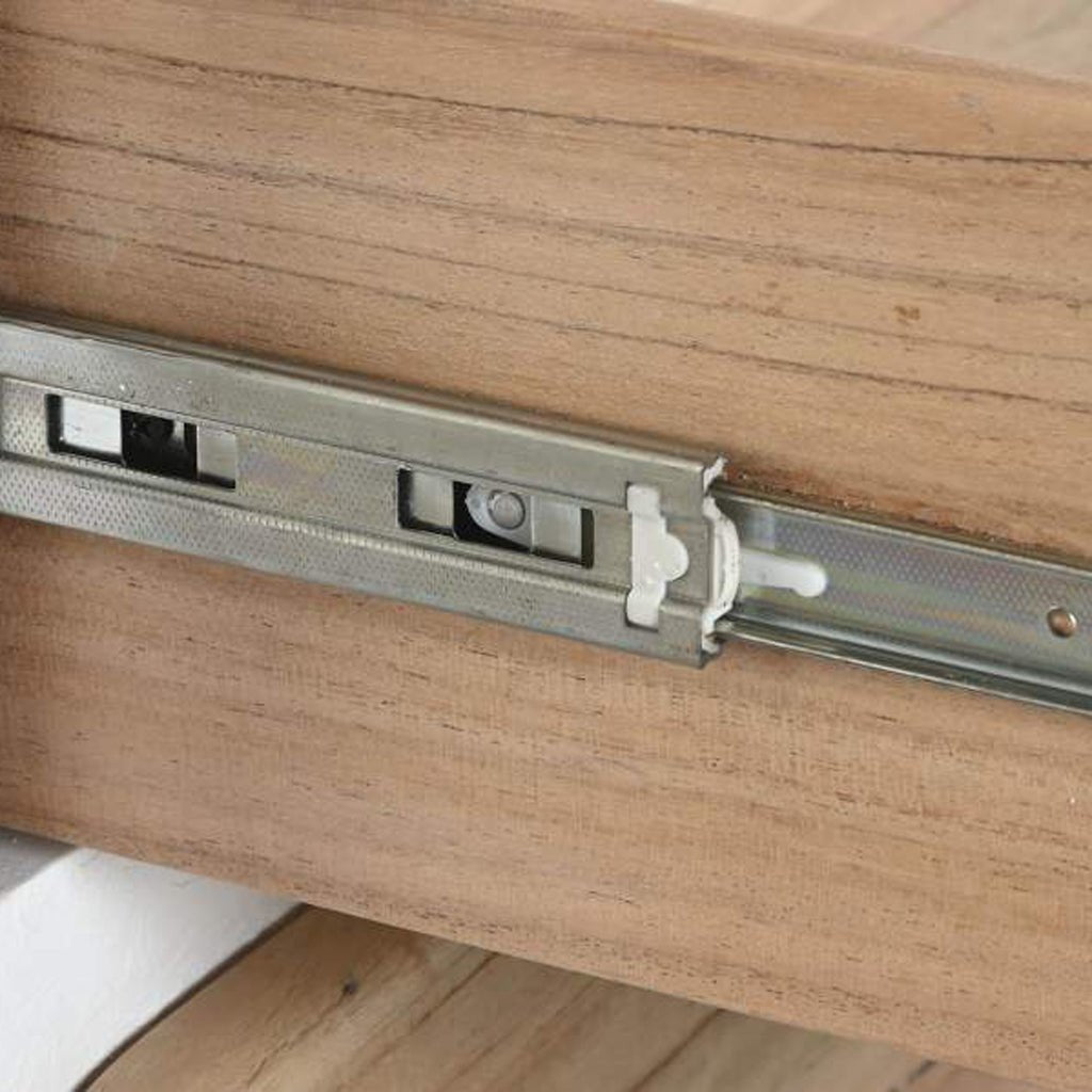 Cómoda com Quatro Gavetas Branca com Madeira ZENA - Gato Preto