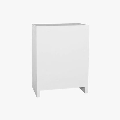 Cómoda com Quatro Gavetas Branca com Madeira ZENA - Gato Preto