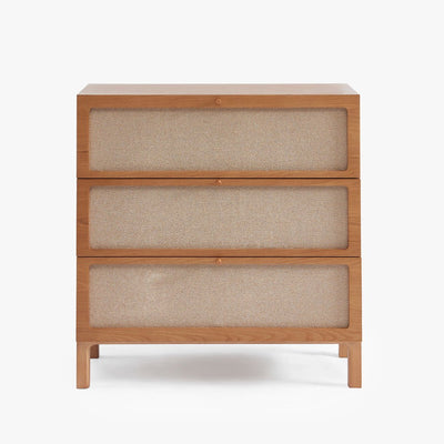 Cómoda de Três Gavetas com Linho BIZERTA - Gato Preto