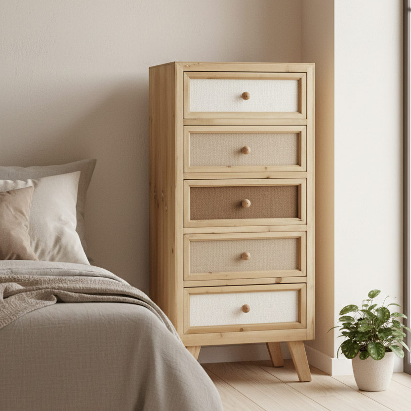 Fir Wood Linen Dresser 48x35x106