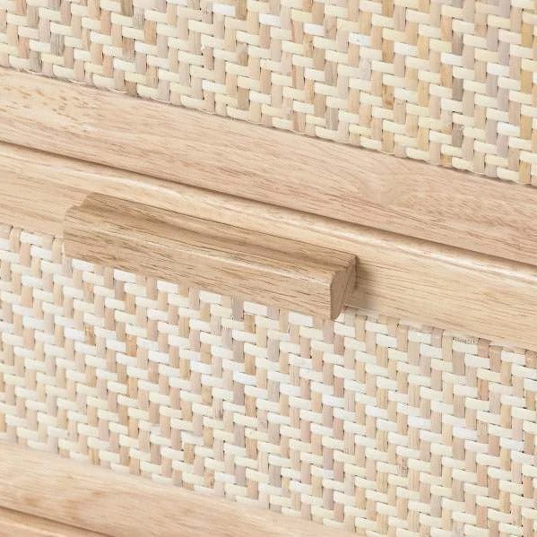 Cómoda Rattan 3 Gavetas 40x30x63 - Gato Preto