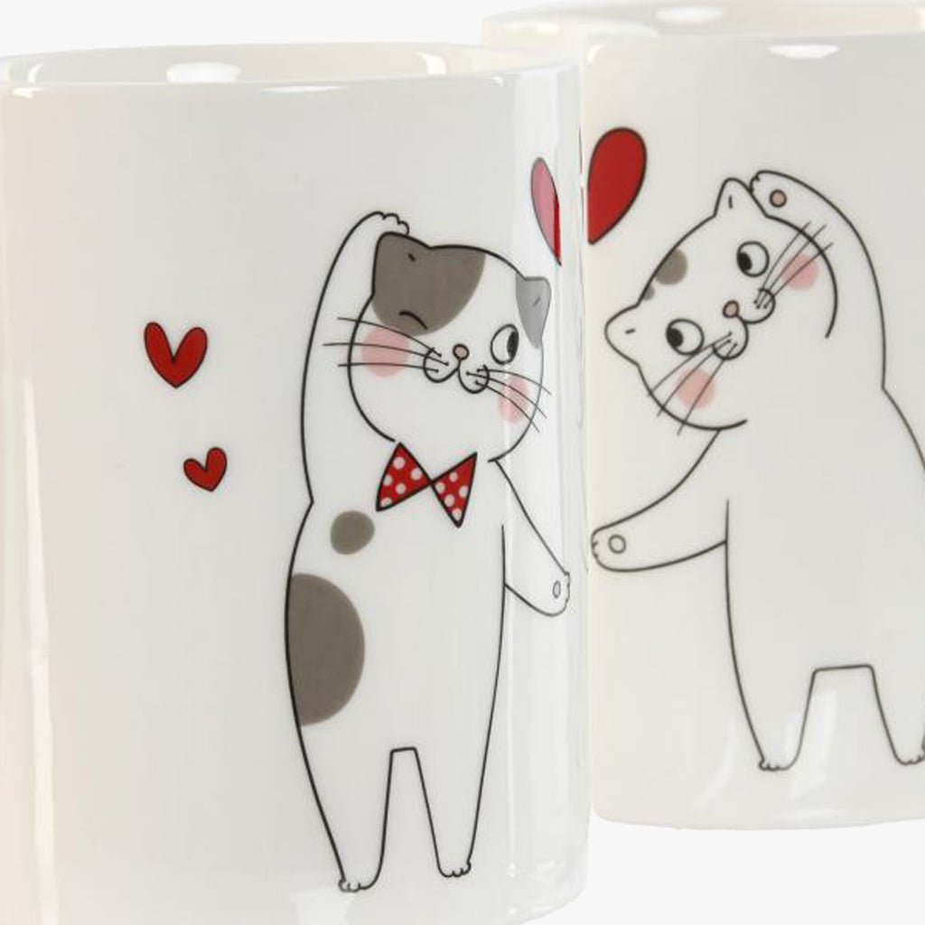 Conjunto 2 Canecas Gatos Love - Gato Preto