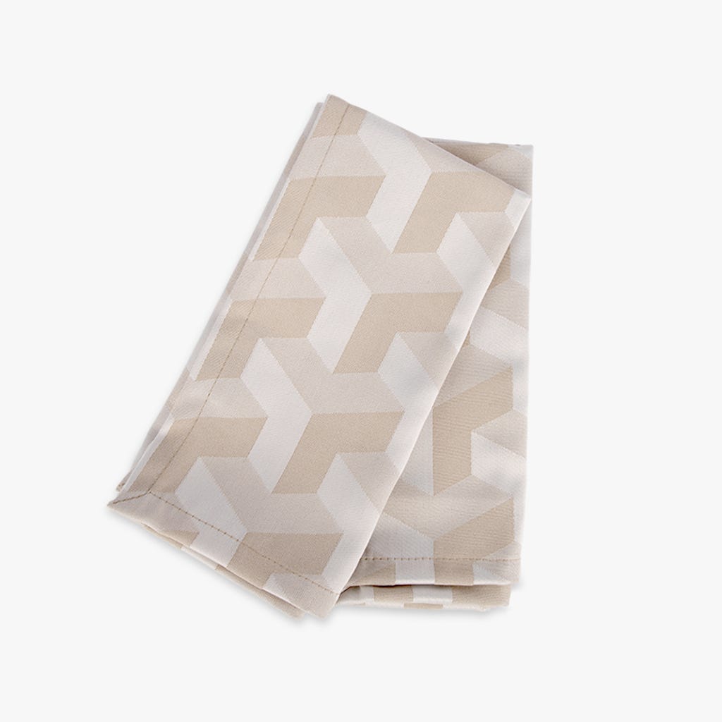 Conjunto 2 Guardanapos Jacquard Branco CHLOE - Gato Preto