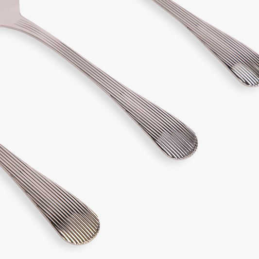 Conjunto 4 Colheres de Café em Aço Inox Prateado GROOVY - Gato Preto