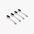 Conjunto 4 Colheres de Café em Aço Inox Prateado GROOVY - Gato Preto