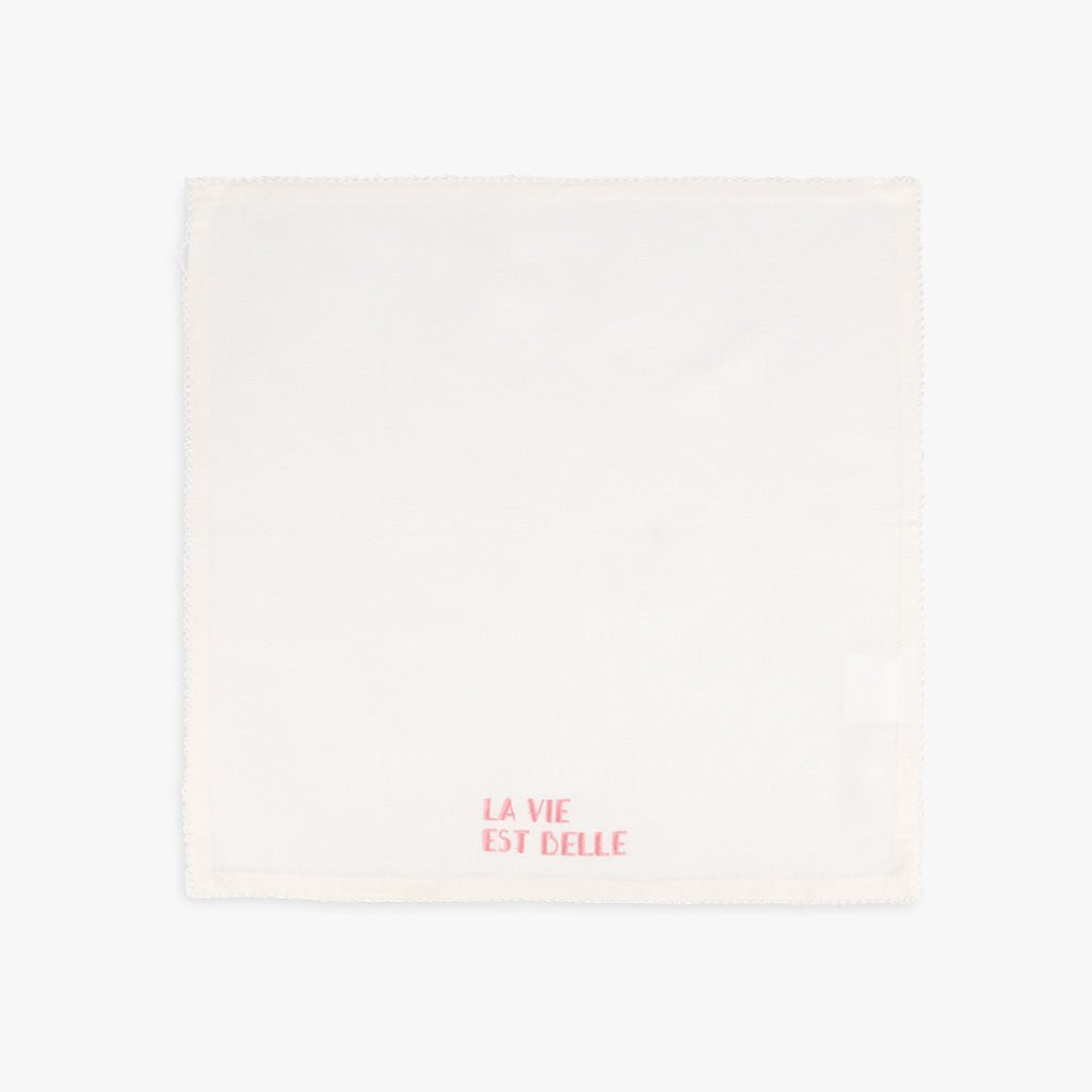 Conjunto 4 Guardanapos Algodão e Linho Palavras MARIE - Gato Preto