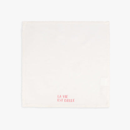 Conjunto 4 Guardanapos Algodão e Linho Palavras MARIE - Gato Preto