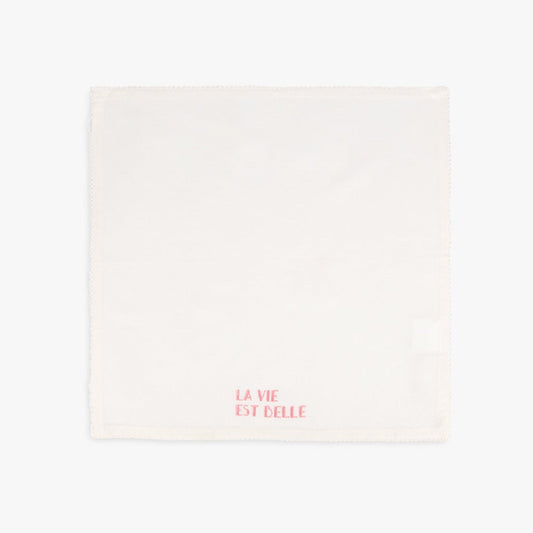 Conjunto 4 Guardanapos Algodão e Linho Palavras MARIE - Gato Preto