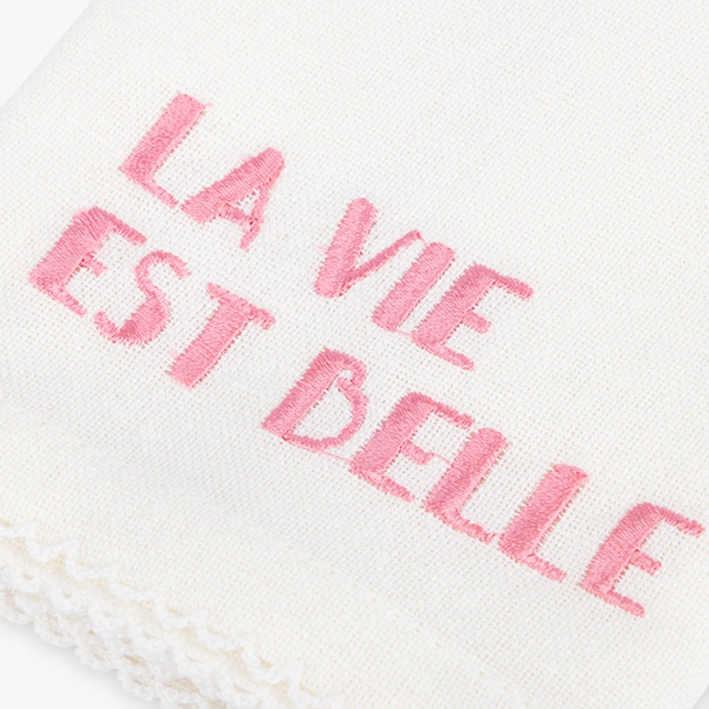 Conjunto 4 Guardanapos Algodão e Linho Palavras MARIE - Gato Preto