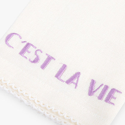 Conjunto 4 Guardanapos Algodão e Linho Palavras MARIE - Gato Preto