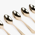 Conjunto 6 Colheres de Café em Aço Inox Dourado MARIE - Gato Preto