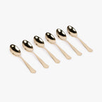 Conjunto 6 Colheres de Café em Aço Inox Dourado MARIE - Gato Preto