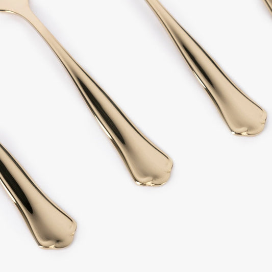 Conjunto 6 Colheres de Café em Aço Inox Dourado MARIE - Gato Preto