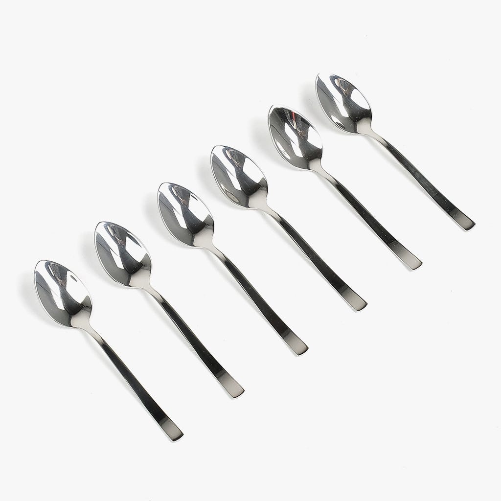 Conjunto 6 Colheres de Café Prateado HOTEL - Gato Preto