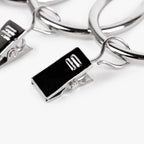Conjunto Argolas para Varão Prateado TRIBECA - Gato Preto